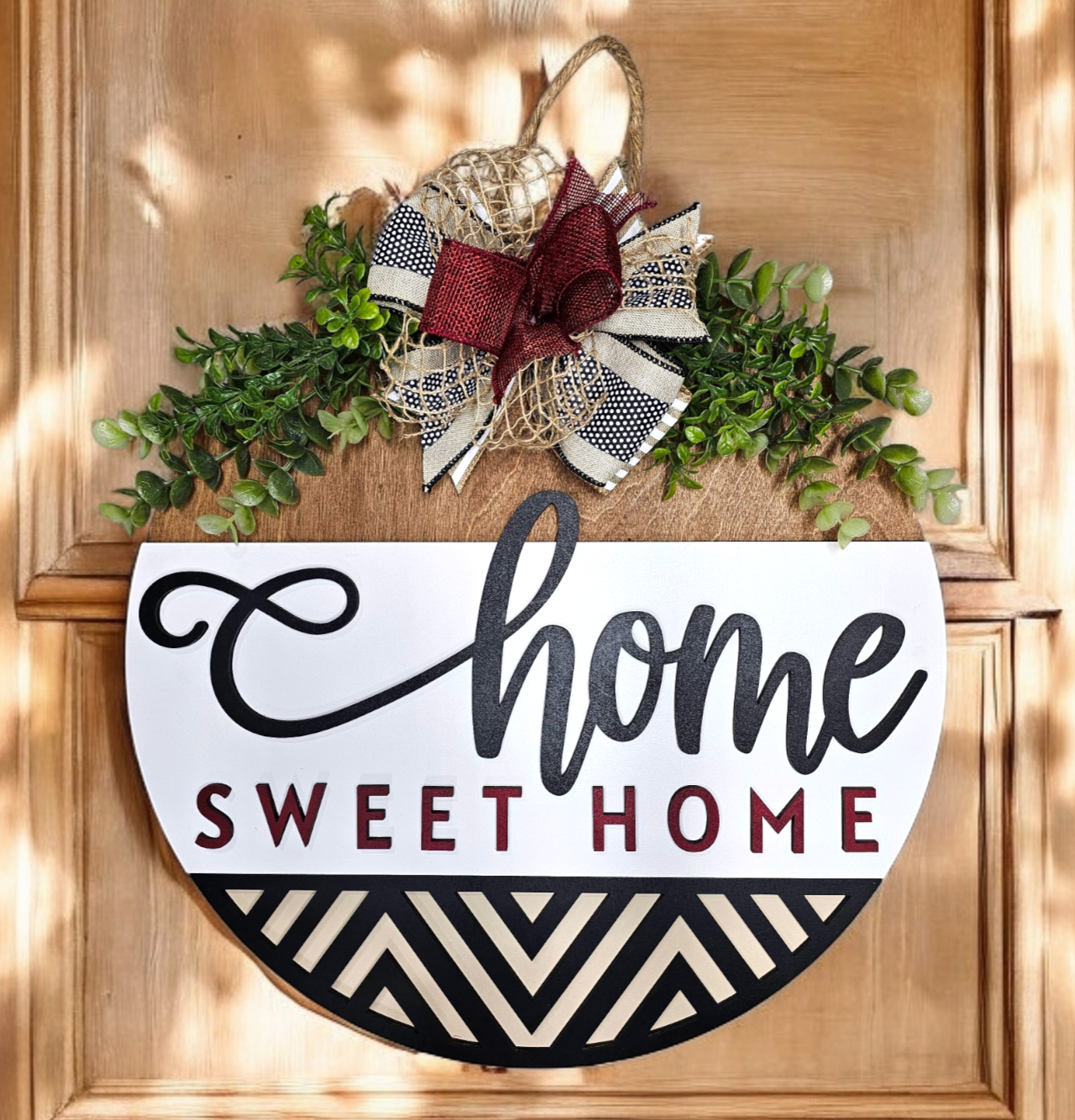 Home Sweet Home Geometric Round