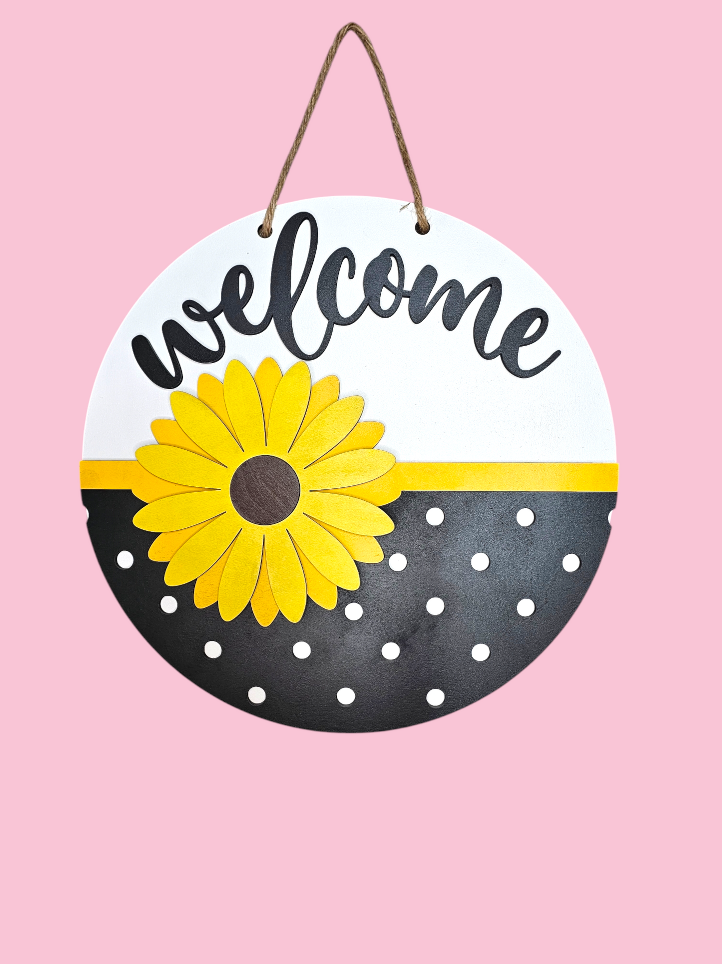 Welcome Sunflower Round